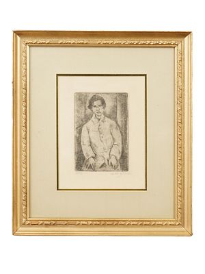 МОДЕРНИСТСКАЯ ГРАВЮРА ПОСЛЕ АМЕДЕО МОДИЛЬЯНИ, ПОДПИСАННАЯ, ОГРАНИЧЕННЫЙ ВЫПУСК. Гравюра 