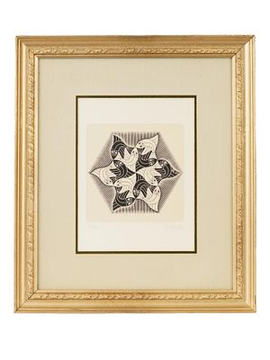 МОДЕРНИСТСКАЯ ГРАВЮРА В СТИЛЕ ОП-АРТ, ПОДПИСАННАЯ, В РАМЕ, ОГРАНИЧЕННЫЙ ВЫПУСК. Модернистская 