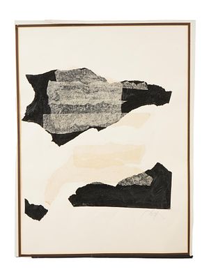 МОДЕРНИСТСКОЕ ПРОИЗВЕДЕНИЕ ИСКУССТВА В ТЕХНИКЕ СМЕШАННОГО КОЛЛАЖА, ПОДПИСАННОЕ ГАНСОМ АРПОМ. Колл 