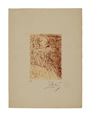 AFTER SALVADOR DALI SURREALIST ETCHING EL GRECO. After Salvador Dali, Spanish, 1904 to 1989 