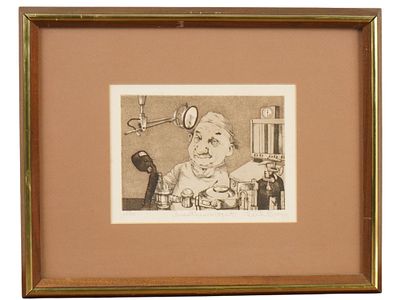 АМЕРИКАНСКАЯ ОФОРТНАЯ АКВАТИНТА ЧАРЛЬЗА БРЭГГА С ОЦЕНКОЙ. Чарльз Брэгг, американец, 1931–2017 