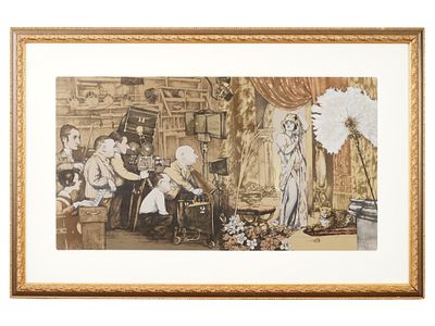 ЧАРЛЬЗ БРЭГГ, АМЕРИКАНСКИЙ, 1991, ГРАФИКА, СМЕШАННАЯ ТЕХНИКА С СЕРТИФИКАТОМ ПОДЛИННОСТИ. Чарльз 