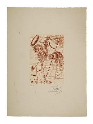 ОГРАНИЧЕННАЯ ИСПАНСКАЯ ОФОРТА ПОСЛЕ САЛЬВАДОРА ДАЛИ, ПОДПИСАННАЯ. По мотивам Сальвадора Дали 