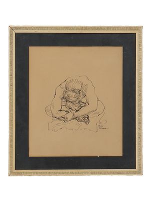 ФИЛИП РЕЙСМАН АМЕЕРИКАНСКИЙ ПОРТРЕТНЫЙ РИСУНОК ТУШЬЮ. Филип Рейсман, американский художник 