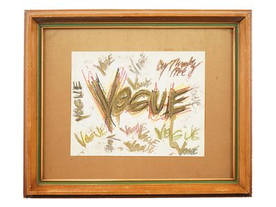 САЙ ТВОМБЛИ АМЕРИКАНСКАЯ КАРТИНА В СМЕШАННОЙ ТЕХНИКЕ &laquo;ВОГ&raquo; 1966 Г. Сай Твомбли, американский 