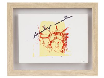 AMERICAN LITHOGRAPH AFTER ANDY WARHOL STATUE OF LIBERTY. A modern American lithograph after Andy 