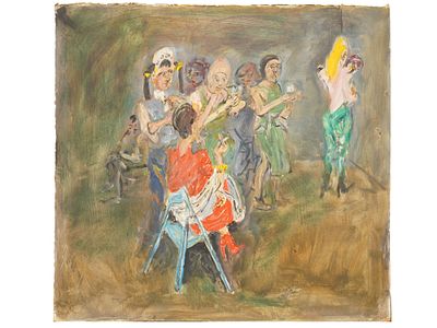 RUSSIAN PAINTING BY NATTA KONISHEVA PRESENTATION 2001. An oil on board painting by Natta 