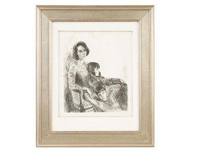 LTD FAMILY PORTRAIT LITHOGRAPH SIGNED BY THE ARTIST. A limited edition lithograph on paper 