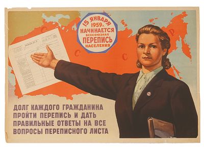 Советский агитационный плакат Михаила Соловьева 1959 года. Русский советский агитационный 