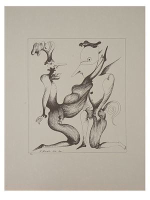 MIHAIL CHEMIAKIN RUSSIAN LIMITED EDITION LITHOGRAPH. Mihail Chemiakin, Russian, born 1943 