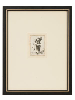 DAVID DEUCHAR 19TH C ENGRAVING AFTER JACQUES CALLOT. An antique 19th-century engraving on paper 