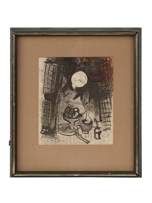 MARC CHAGALL STILL LIFE LITHOGRAPH BY LASSAIGNE. Marc Chagall, 1887-1985, Russian-French 