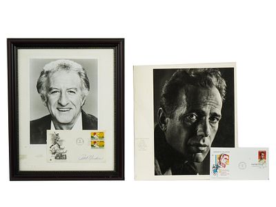 VINTAGE FDCS AND PORTRAITS BOB UECKER HUMPHREY BOGART. Two vintage American sets of first-day 