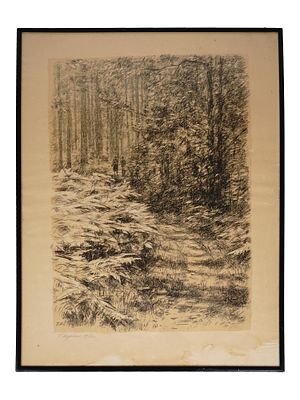VINTAGE RUSSIAN LITHOGRAPH BY GEORGII VEREISKII. Georgii Vereiskii, Russian, 1886 to 1962 