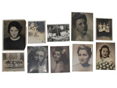 ANTIQUE BLACK & WHITE PHOTOGRAPHS OF THE ACTRESS. A collection of 10 vintage black &amp; white 