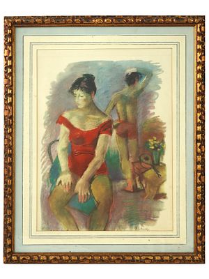 LTD RUSSIAN LITHOGRAPH BY NICOLAI CIKOVSKY SIGNED. Nicolai S. Nicola Cikovsky, Russian, American 