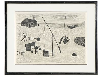 JAPANESE WOODBLOCK PRINT BY FUMIO KITAOKA SIGNED. Fumio Kitaoka, Japanese, 1918 to 2007, a 