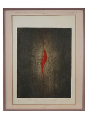 BRAZILIAN AQUATINT ETCHING BY ARTHUR LUIZ PIZA SIGNED. Arthur Luiz Piza, Brazilian, 1928 to 2017 