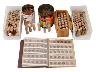 КОЛЛЕКЦИЯ АМЕРИКАНСКИХ МОНЕТ WHEAT И LINCOLN CENT. Большая коллекция американских центов Wheat и 