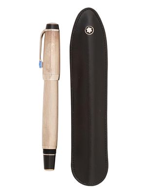 ШАРИКОВАЯ РУЧКА MONTBLANC BOHEME BLEU ИЗ СТЕРЛИНГОВОГО СЕРЕБРА. Шариковая ручка Montblanc Boheme 