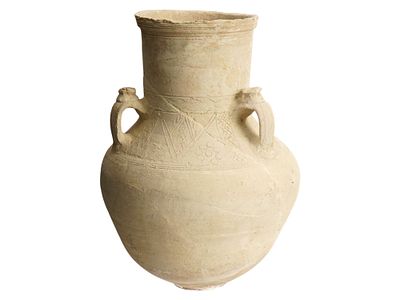 БОЛЬШАЯ ДРЕВНЯЯ РАННЕИСЛАМСКАЯ БАНКА С РУЧКАМИ 600-800 ГОДОВ Н.Э. Большая древняя 