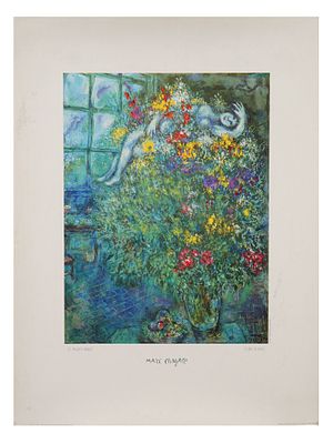 ПРИНТ LE BOUQUET ARDENT ПОСЛЕ МАРКА ШАГАЛА 1990 Г. Марк Шагал, русский, французский, 1887–1985 