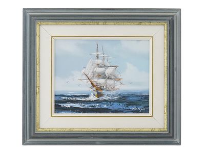 АМЕРИКАНСКИЙ МОРСКОЙ ПЕЙЗАЖ, МАСЛО, ХЬЮИТТА Р. ДЖЕКСОНА. Хьюитт Р. Джексон, американец 