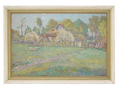 ИВАН БЛОХИН РУССКАЯ ПЕЙЗАЖНАЯ ЖИВОПИСЬ МАСЛОМ. Иван Блохин, русский, 1887–1954, картина маслом 
