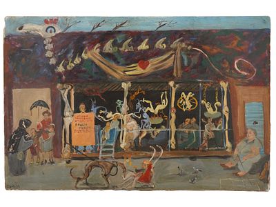 НАТТА КОНЫШЕВА РУССКАЯ КАРТИНА &laquo;ПЕЩЕРА УЖАСОВ&raquo; 1978 Г. Натта Конышева, русская, 1935–2022 