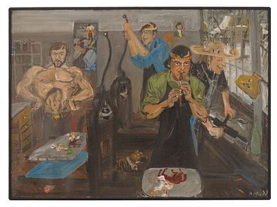НАТТА КОНЫШЕВА РУССКАЯ МАСЛЯНАЯ ЖИВОПИСЬ МАСТЕРСКАЯ 1978. Натта Конышева, русская художница 