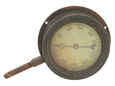 АМЕРИКАНСКИЙ МАНОМЕТР CROSBY VALVE CO, 19 ВЕК. Американский латунный манометр Crosby 19 века. 