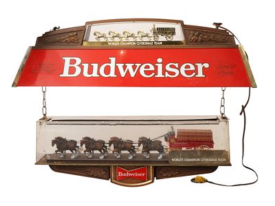 ВИНТАЖНАЯ АМЕРИКАНСКАЯ РЕКЛАМНАЯ СВЕТОВАЯ ВЫВЕСКА BUDWEISER. Винтажная американская 
