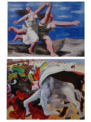 FRENCH PRINTS AFTER PAINTINGS BY PABLO PICASSO. Two French art prints after the paintings by 