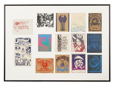 PORTFOLIO OF POSTCARDS TRIBUTE TO RICK GRIFFIN WITH COA. A limited edition portfolio of 
