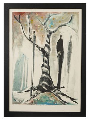 NATASHA TUROVSKY MONOTYPE MEET ME AT THE ZEBRA TREE. Natasha Turovsky, 20 century, Meet Me at 