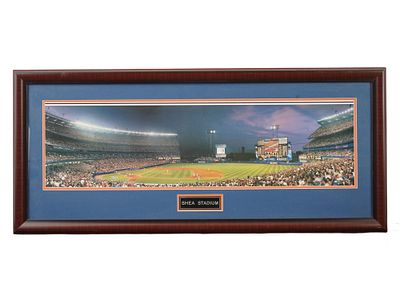 OFFSET LITHOGRAPH SHEA STADIUM 1998 SUBWAY SERIES. An offset lithograph capturing a historic 