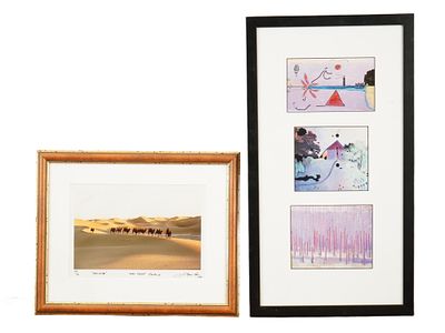 PHOTO DEFIANCE BY MICHAEL CHEN AND HAND COLORED PRINTS. A photographic print titled Defiance by 
