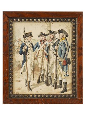 ATTR TO HENRY OGDEN AMERICAN WATERCOLOR PAINTING. Attributed to Henry Ogden, also known as H. A. 