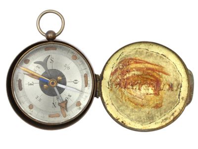 A BELGIUM ARMY COMPASS. EARLY 20TH C. Brass compass of Belgium Army. Second World War Period or 