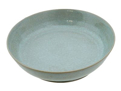 CHINESE RU WARE STYLE CELADON PORCELAIN PLATE. A vintage Chinese Ru ware-style plate. Footed 