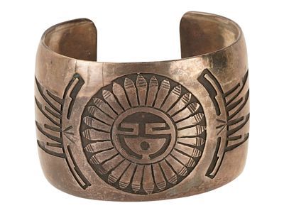 ВИНТАЖНЫЙ БРАСЛЕТ-МАНЖЕТА OLD PAWN ИЗ СТЕРЛИНГОВОГО СЕРЕБРА. Винтажный браслет-манжета из 