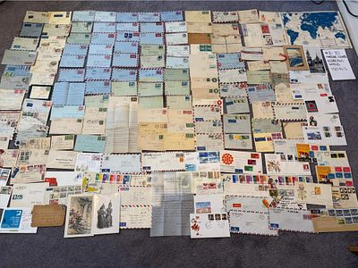 ИНОСТРАННЫЕ КОНВЕРТЫ АЗИЯ ПЛЮС 150 ШТ. МИР США 1-Й ПОЧТОВЫЙ. Филателистическая подборка включает 