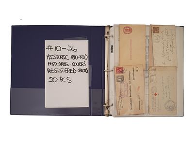 ИСТОРИЧЕСКИЕ ОТКРЫТКИ-КОНВЕРТЫ-ЗАКАЗНЫЕ ПИСЬМА 1800-Х-1900-Х ГОДОВ. Филателистическая и 