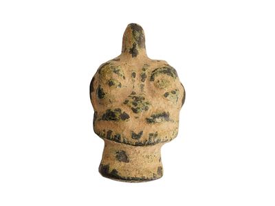 Редкий древний ближневосточный бронзовый кулон бога, 700-500 гг. до н.э. Небольшой бронзовый 