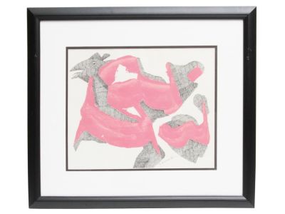 AN ABSTRACT PAINTING BY PRUDENCIO LAMARROZA. An abstract painting by Prudencio Lamarroza 