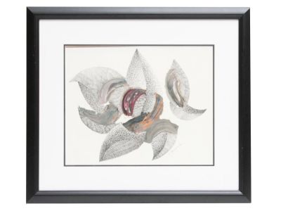 AN ABSTRACT PAINTING BY PRUDENCIO LAMARROZA. An abstract painting by Prudencio Lamarroza 