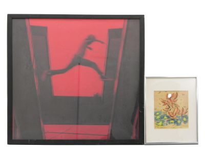 A SET 2 MOSDEF COVER PRINT AND PAINTING BY KAPLAN. A set of two works includes American musician 