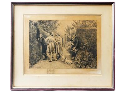 ANTIQUE ENGLISH ETCHING BY WALTER DENDY SADLER. Etching on paper by Walter Dendy Sadler, 1854 to 