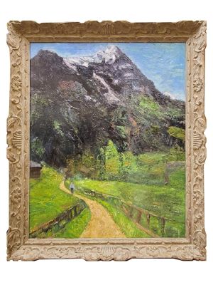 LARGE OIL ON CANVAS PAINTING BY NICOLAS VASILIEFF. A large oil on canvas painting by famous 