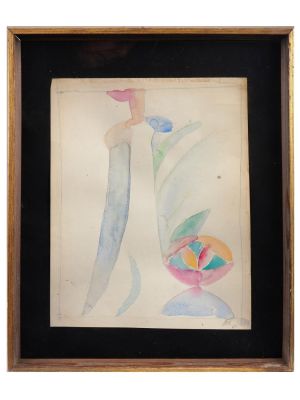 RUSSIAN WATERCOLOR PAINTING BY VLADIMIR STERLIGOV. Vladimir Sterligov, Russian, 1904 to 1973 